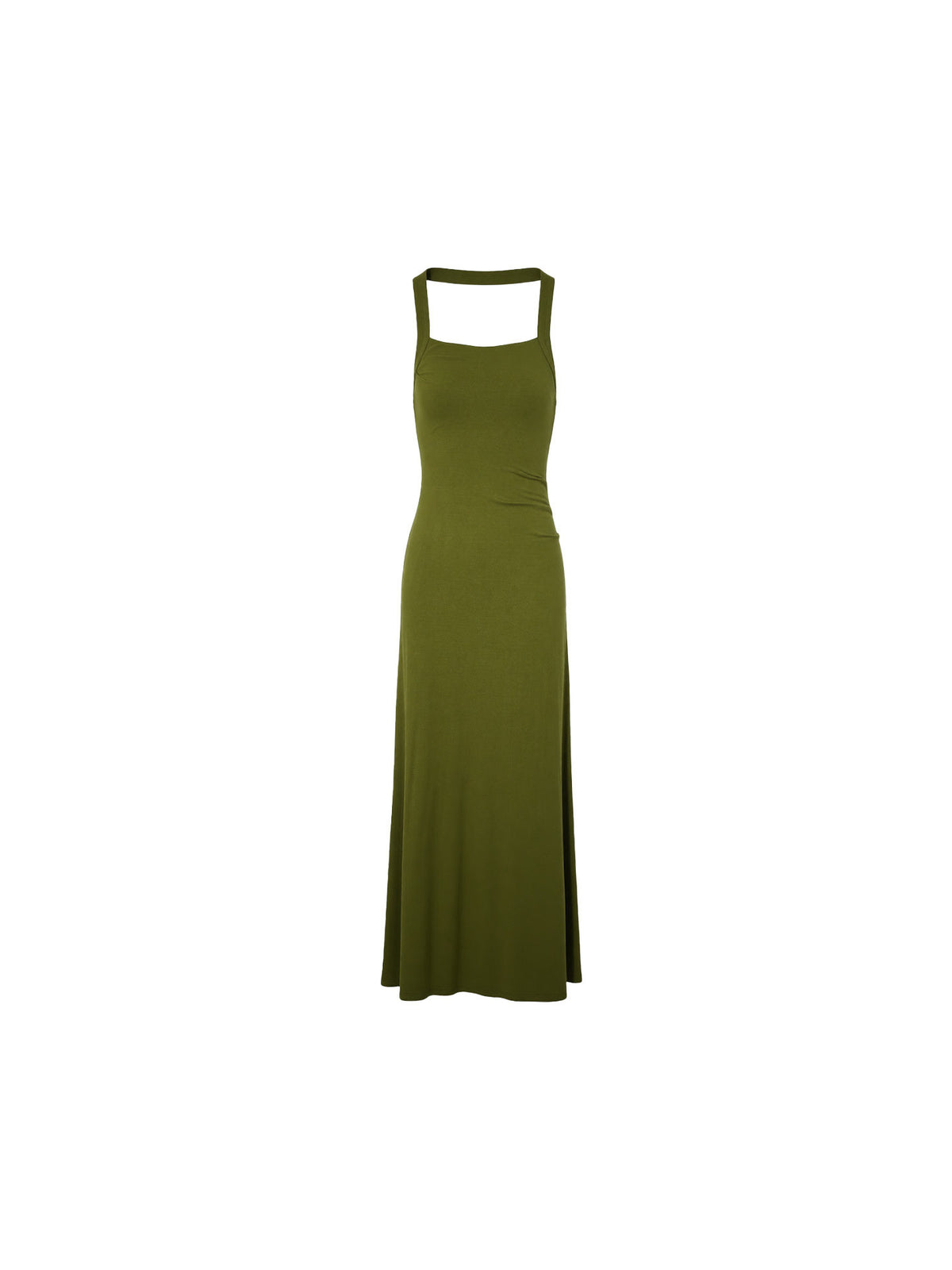 Wild Mang Halterneck Waist-Defining Maxi Dress