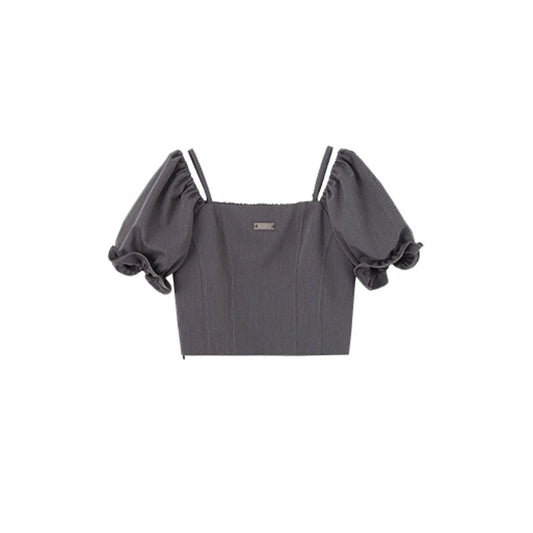 Bubble Sleeve Short Top