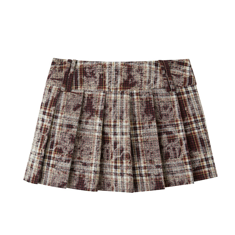 Mailard Plaid -Shirt & Skirt Set