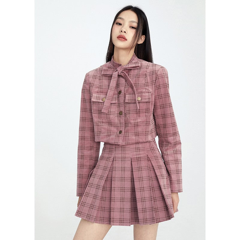 Pink Corduroy Two-Piece Set