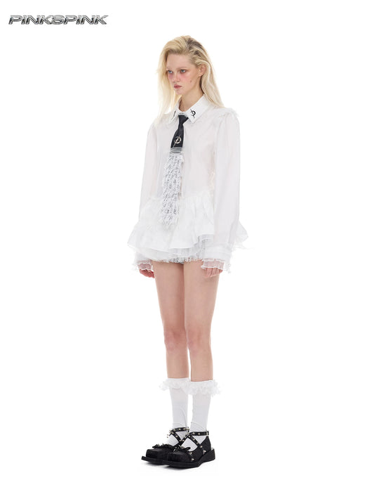 Electric Moon Concept: Soft and Hard Collision, Punk Ballet, Lace Trim, Genderless Y2K Tie