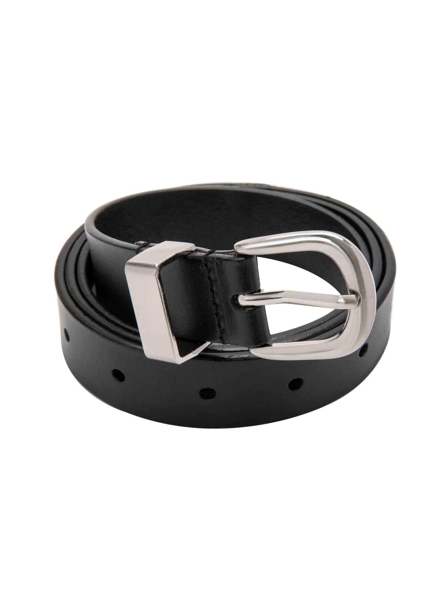 24SS Top-Layer Cowhide Silver Vintage Metal Buckle Belt Versatile Belt Women