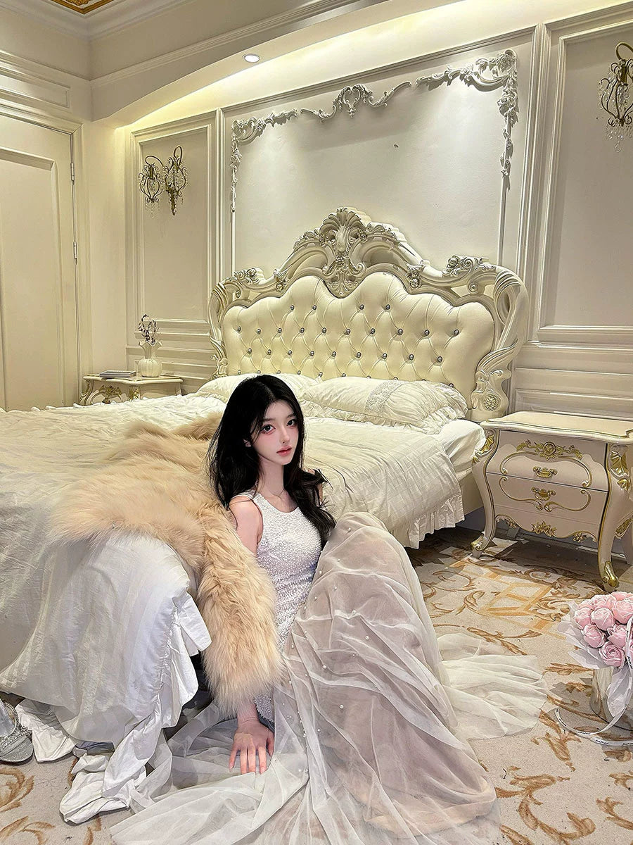 Beaded Luxury Slip Dress – High-End Birthday Party Gown