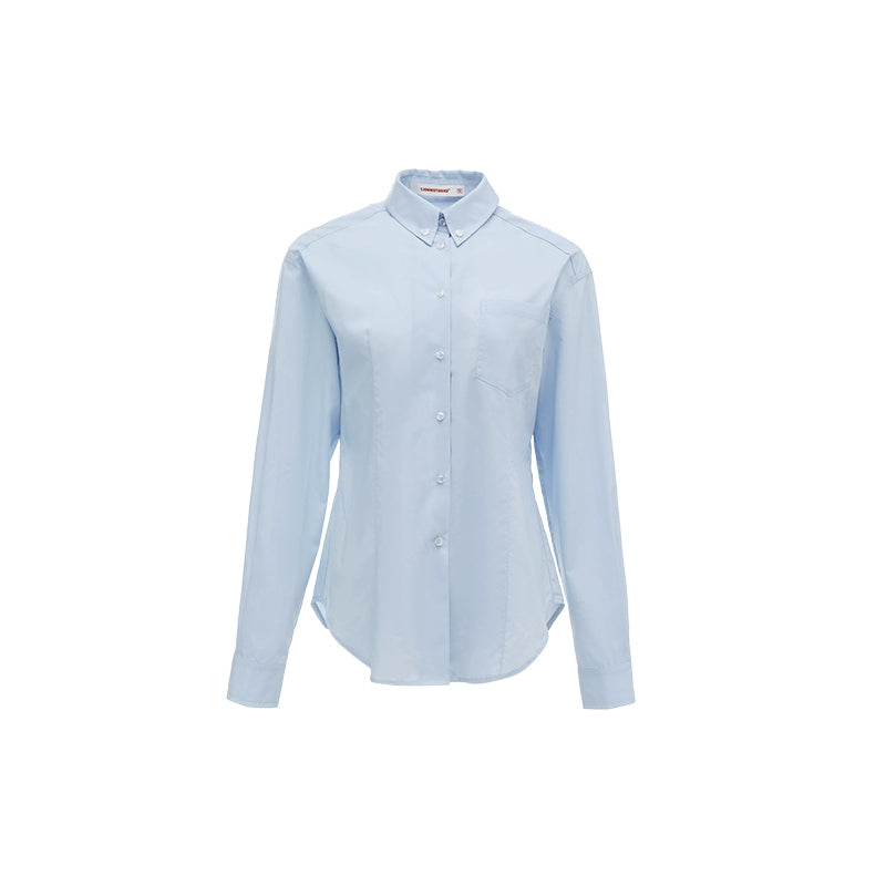 Print Slim Waist Shirt Shirt Women's Slim Lace-up Niche Design Top