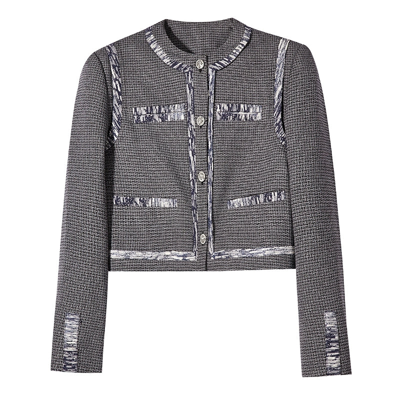 Black Fragrant Long Sleeve Jacket