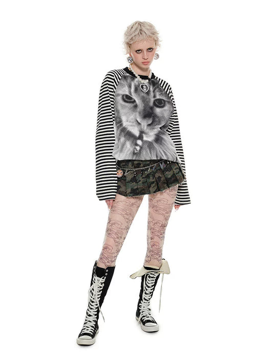 Patchwork Camouflage Pleated Skirt – Vintage Cargo Chic Style