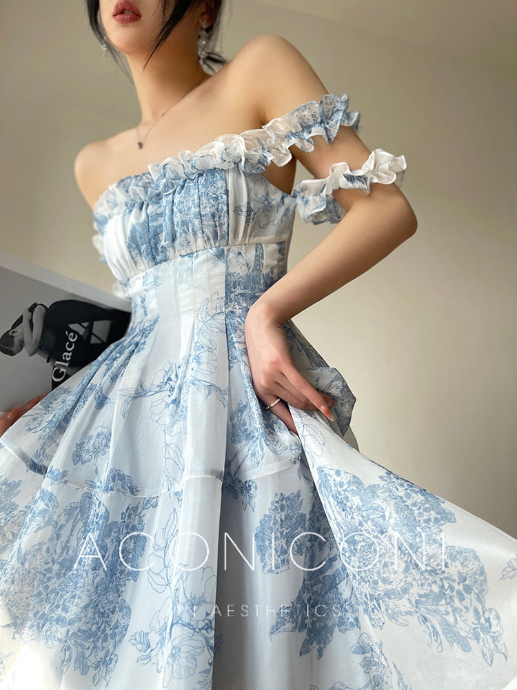 Printed Suspender Skirt