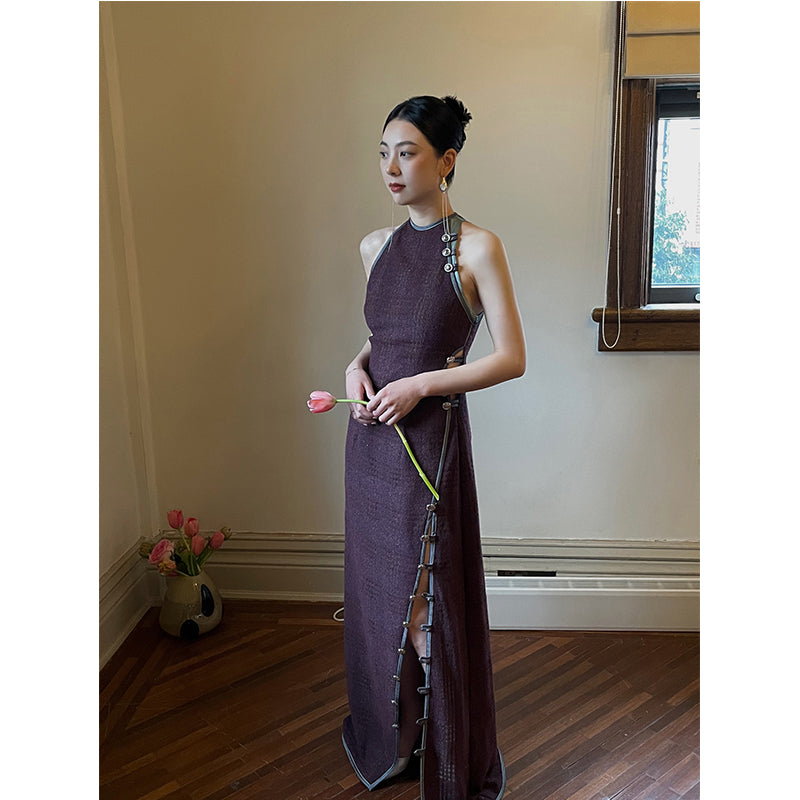 Zen Split Hanging Neck Dress