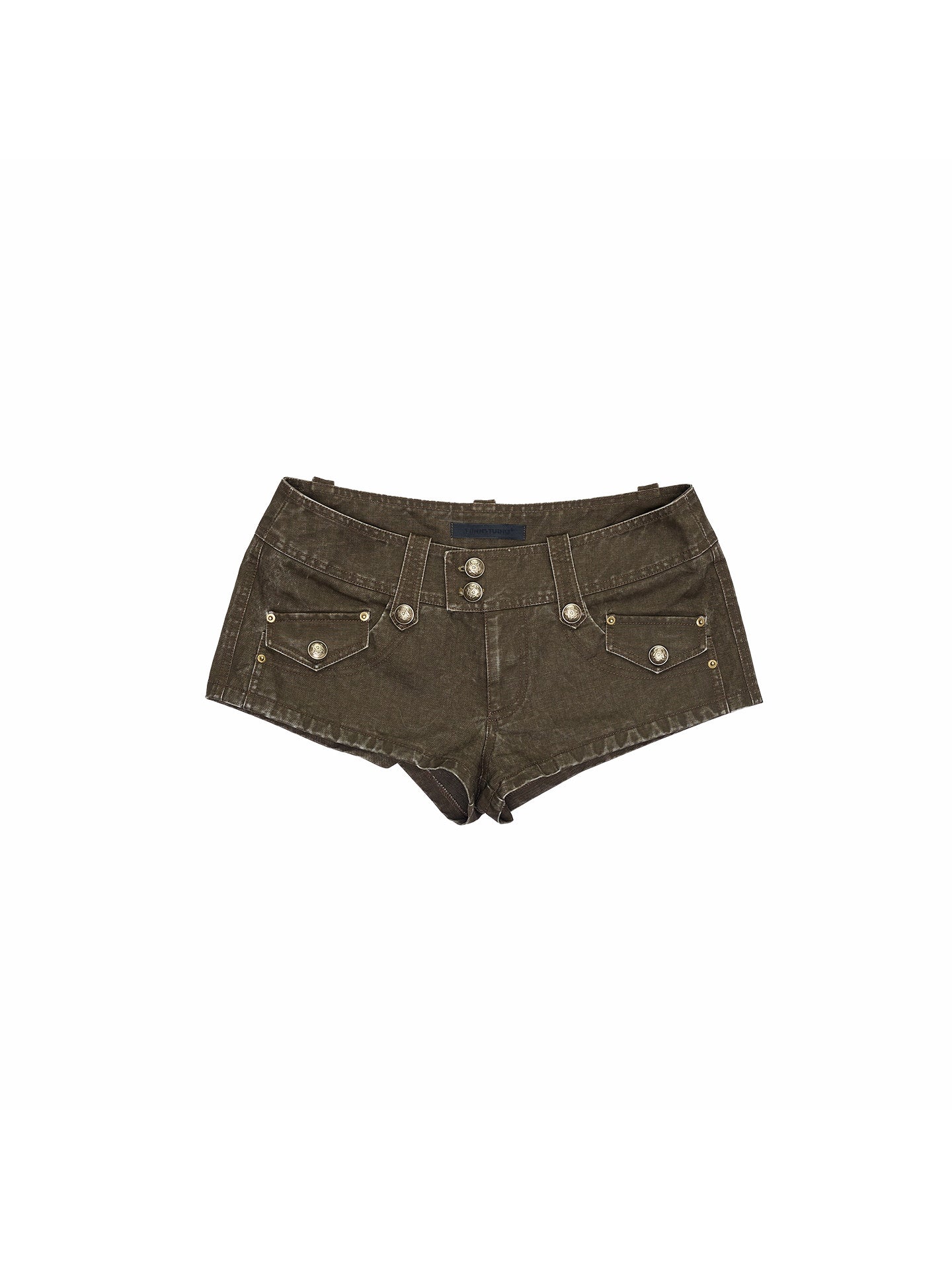 Distressed Denim Ultra Shorts
