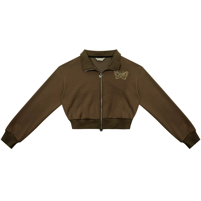 ব্রোকেন ডায়মন্ড বাটারফ্লাই কার্ডিগান | শরৎ/শীতের জন্য হাই-এন্ড স্পোর্টসওয়্যার জ্যাকেট