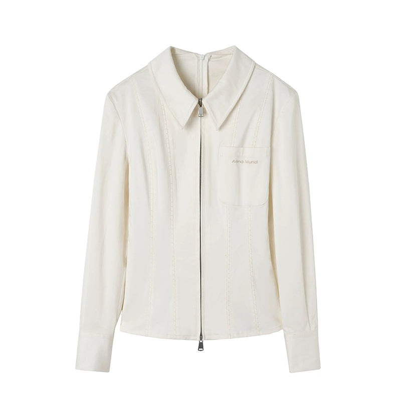 위안 듀얼 지퍼 1 어깨 여름 셔츠