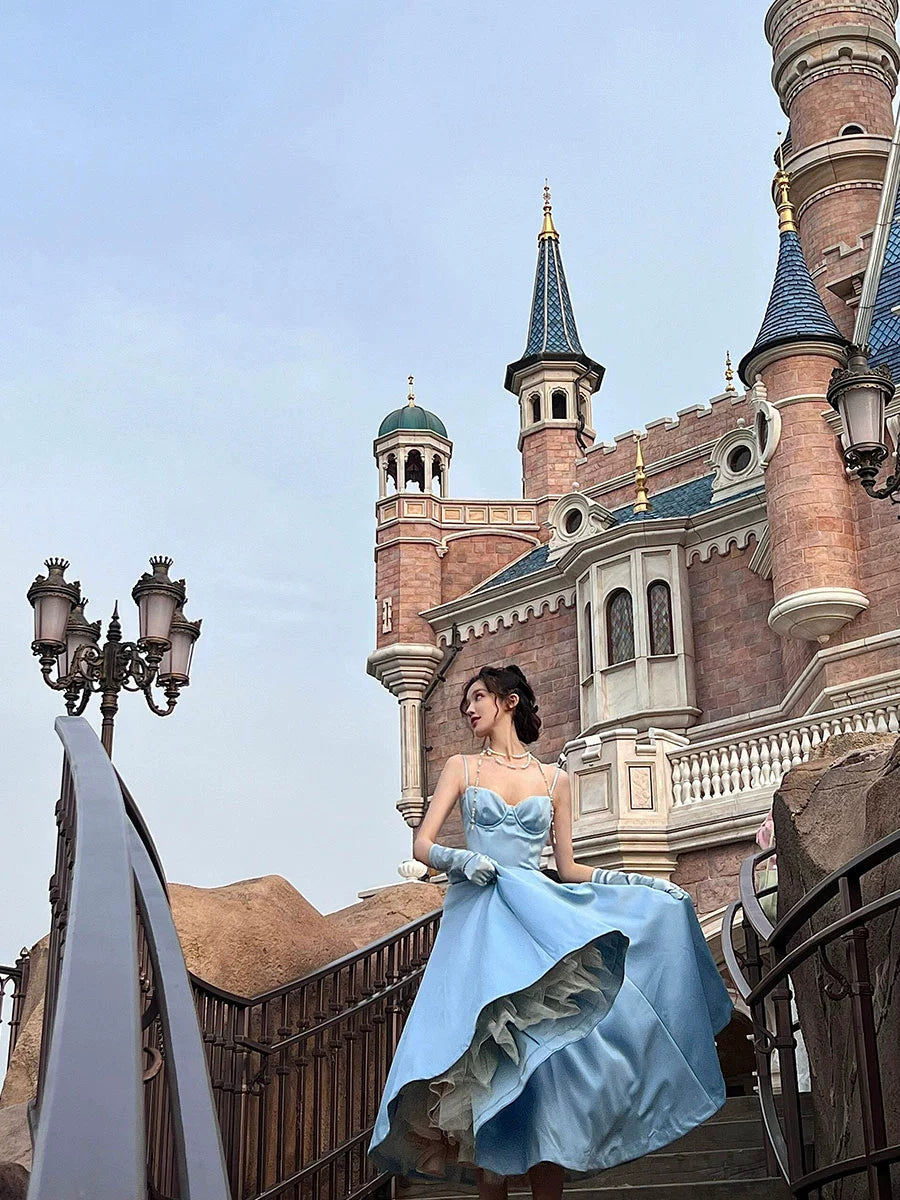 Luxe Heavy Industry Bandeau Dress – Purple Birthday Gown for Niche Occasions