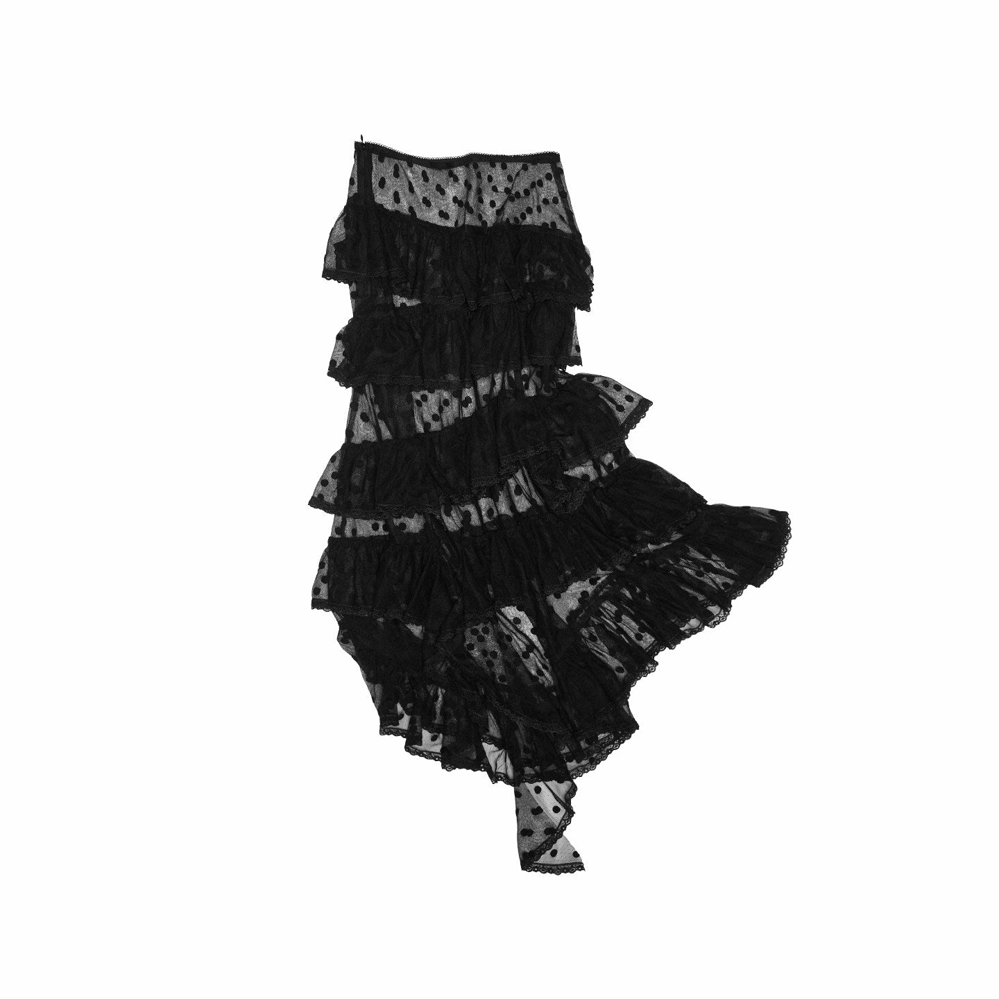 Polka Dot Lace Patchwork Skirt