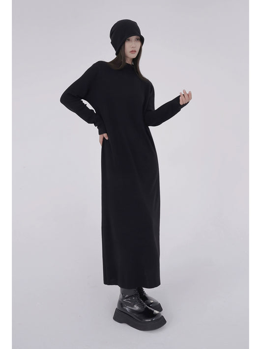 Long Sleeve Knit Dress with Slim Fit