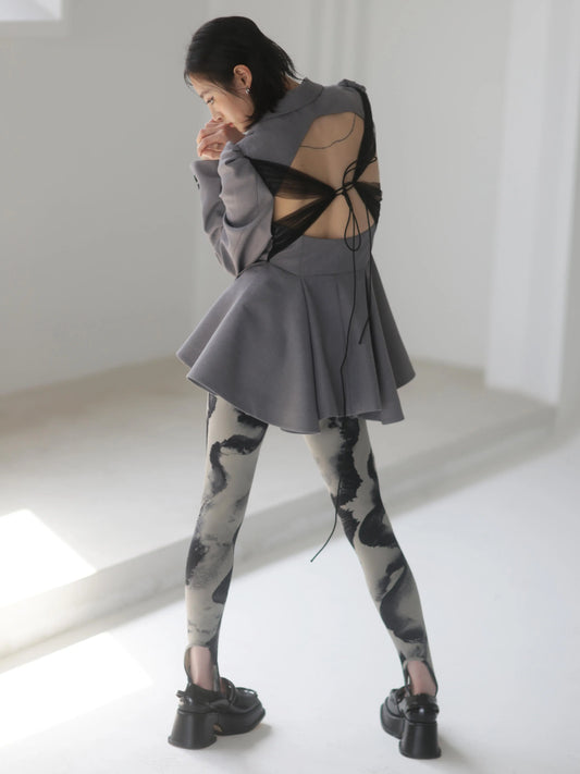 Раскрашенные вручную леггинсы, окрашенные акварелью с ореолом