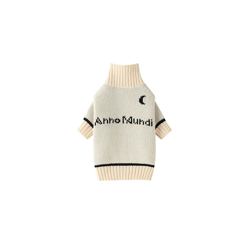 English Letter Jacquard Pet Sweater