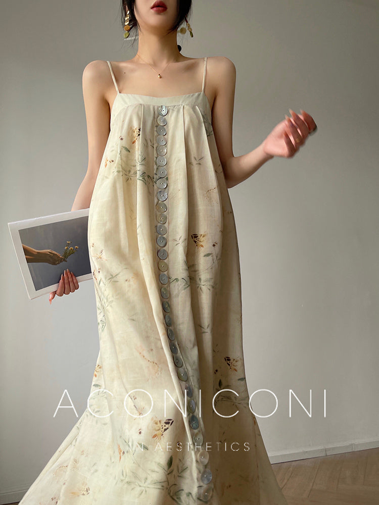 Retro Print Camisole Dress