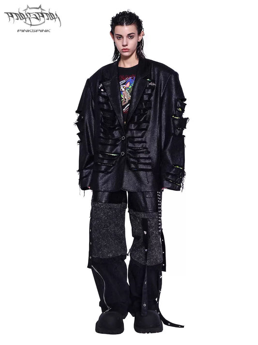 Digital Silhouette Blazer – Inner Destruction-Inspired Avant-Garde Design