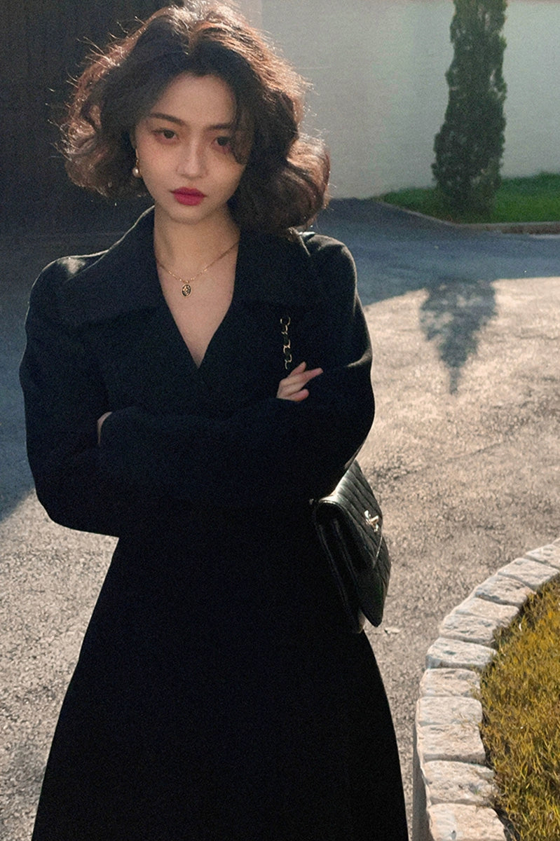 Reversible Tweed Jacket with Wool Skirt – Retro Hepburn Winter Set