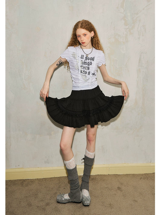 Mushroom Pleated T-Shirt