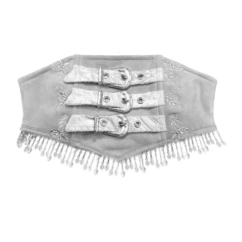 Snow Country White Gothic Embroidery Waist Cover