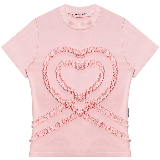 Love Mushroom Slim Fit T-shirt | Retro Round Neck Design for Summer