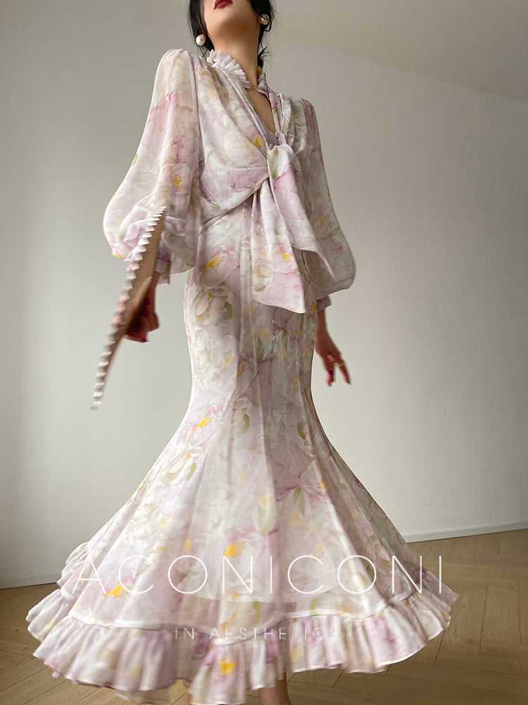 Floral Print Shirt Dress