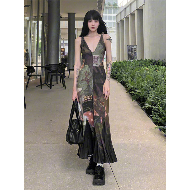 Traditional V-Neck Dress