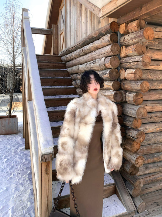 Zero Degree Heart Domain Luxe Long Eco Fur Coat