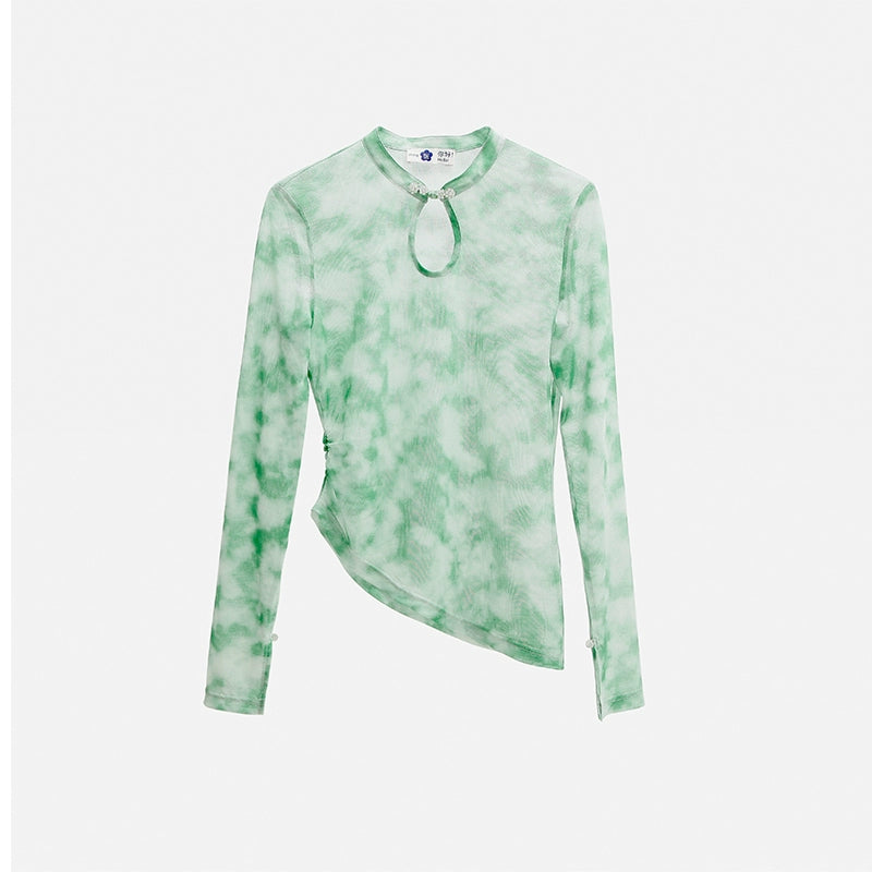 Camisa de protección solar de la niebla verde de Willow