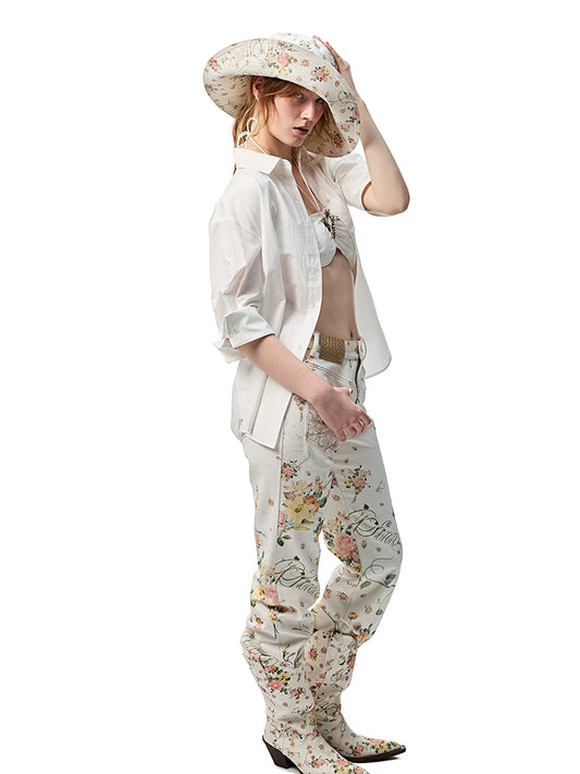 Loose Dropped-Shoulder Shirt Jacket with Striped Double-Bubble Shorts Set