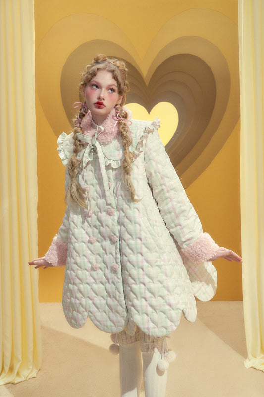 Abrigo de vellón a cuadros