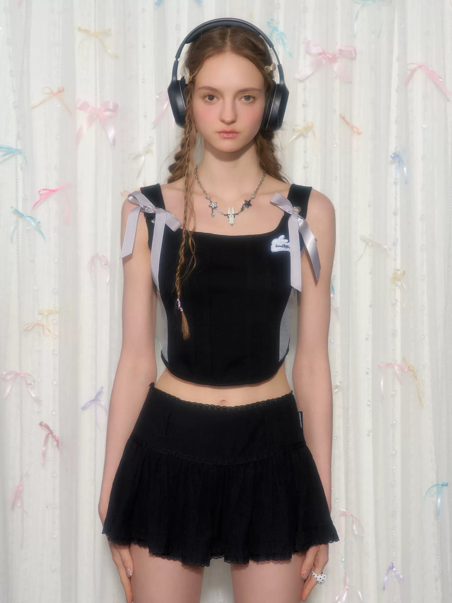 Short Bow Fishbone Vest | Slim Fit Retro Design with Straps for Summer