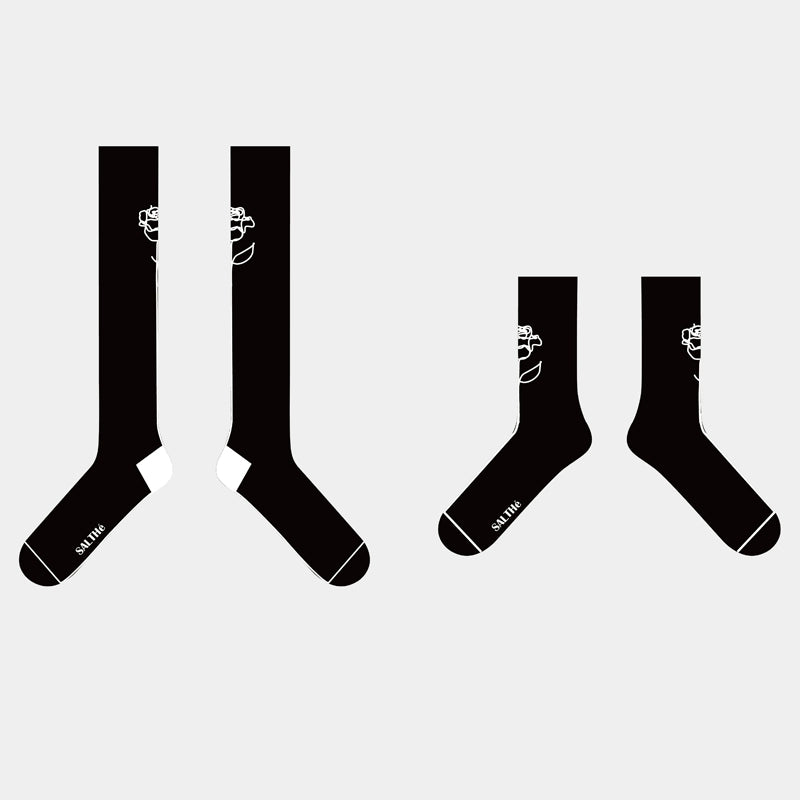 Minimalist Rose Mid Tube Cotton Long Socks