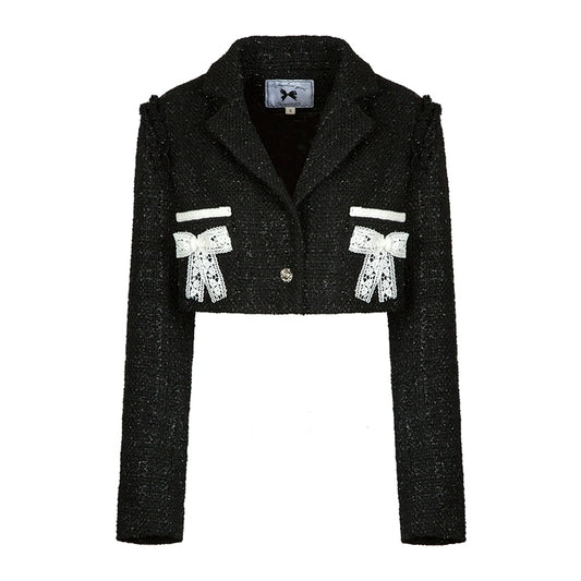 B/W Contrast Dress & Short Suit