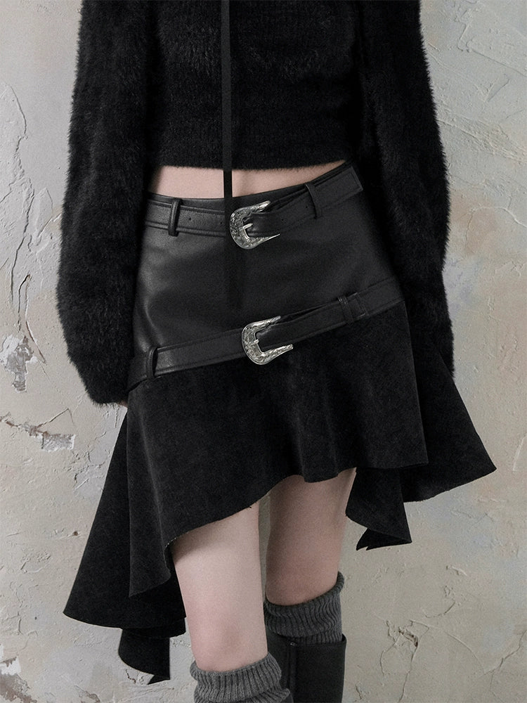Apocalypse Film A-line High Waist New Spliced Short Skirt