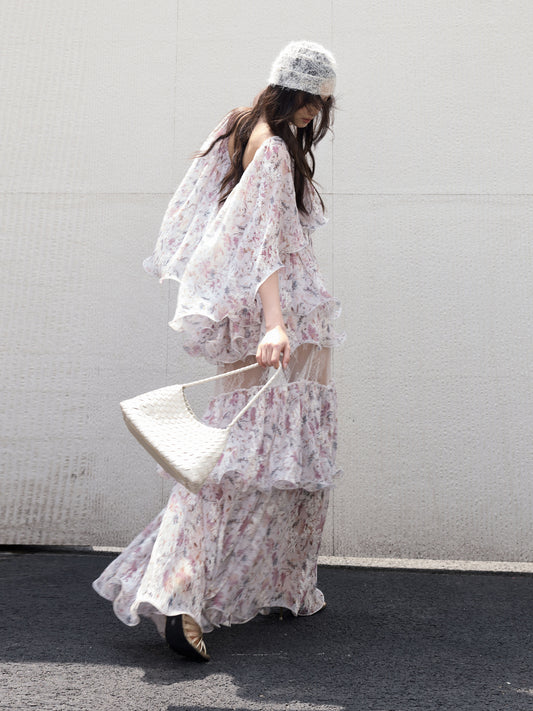 Floral Ruffle Two-Piece Dress | Retro Romantic 26SS Set