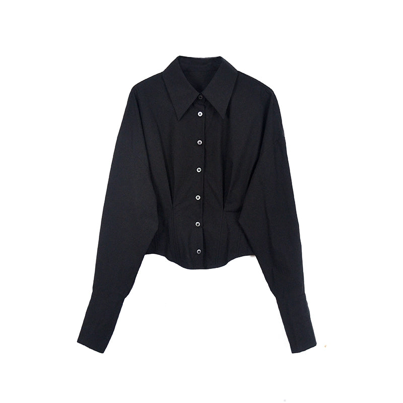 생선 뼈 검은 셔츠