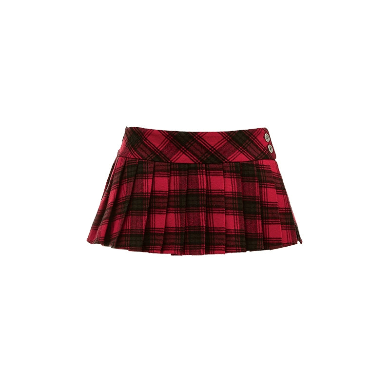 Checked Low-Waist A-Line Skirt – Early Autumn Slim Look