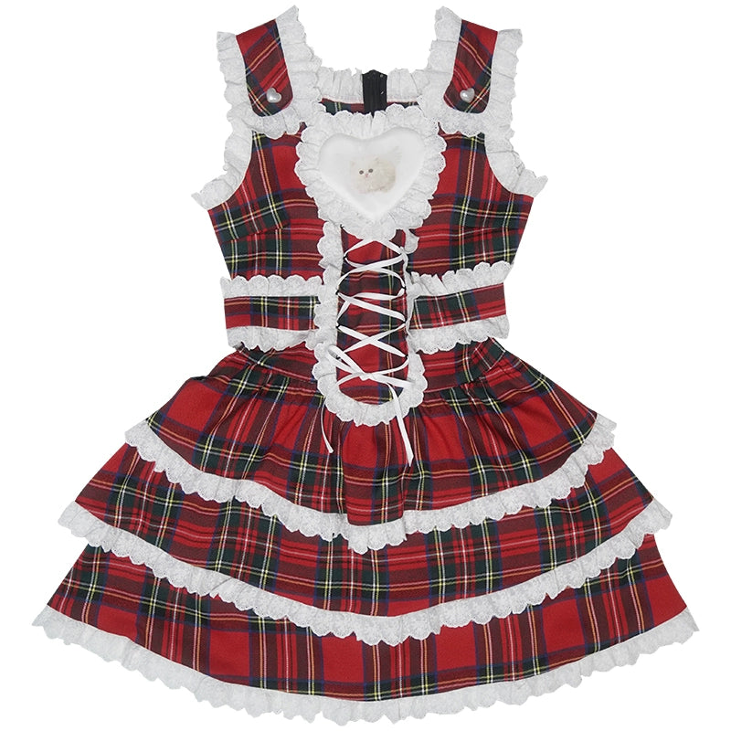 فستان خزان القطط الأحمر