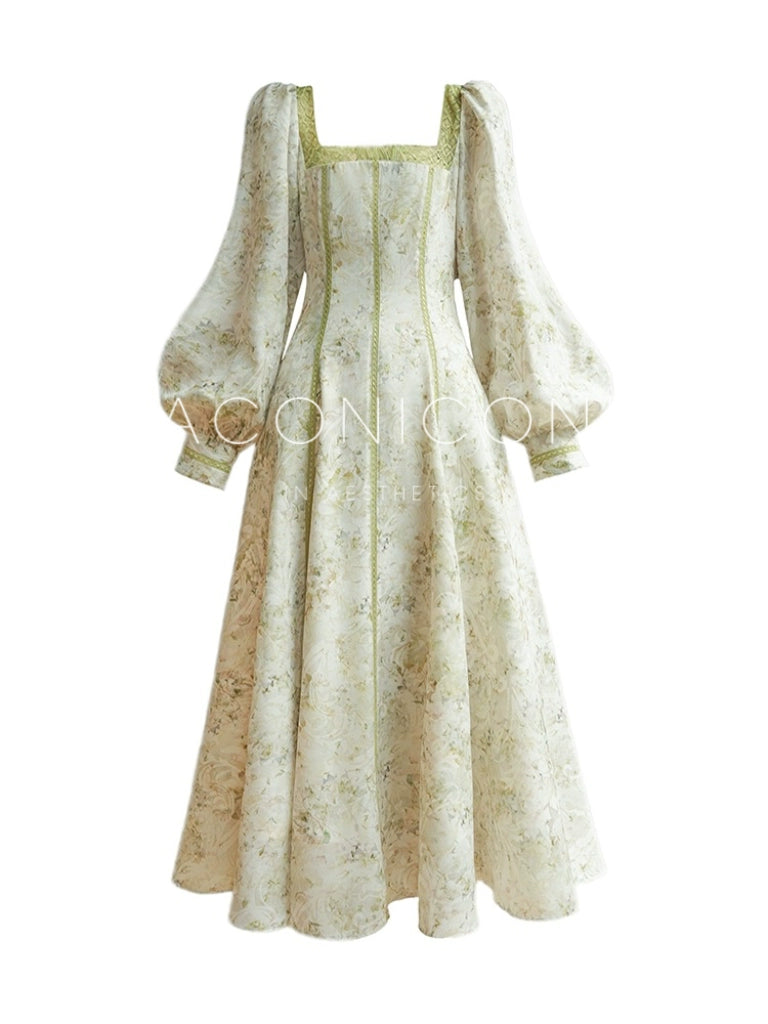 Luxury Print Swing Maxi Dress – Romantic Feminine Look