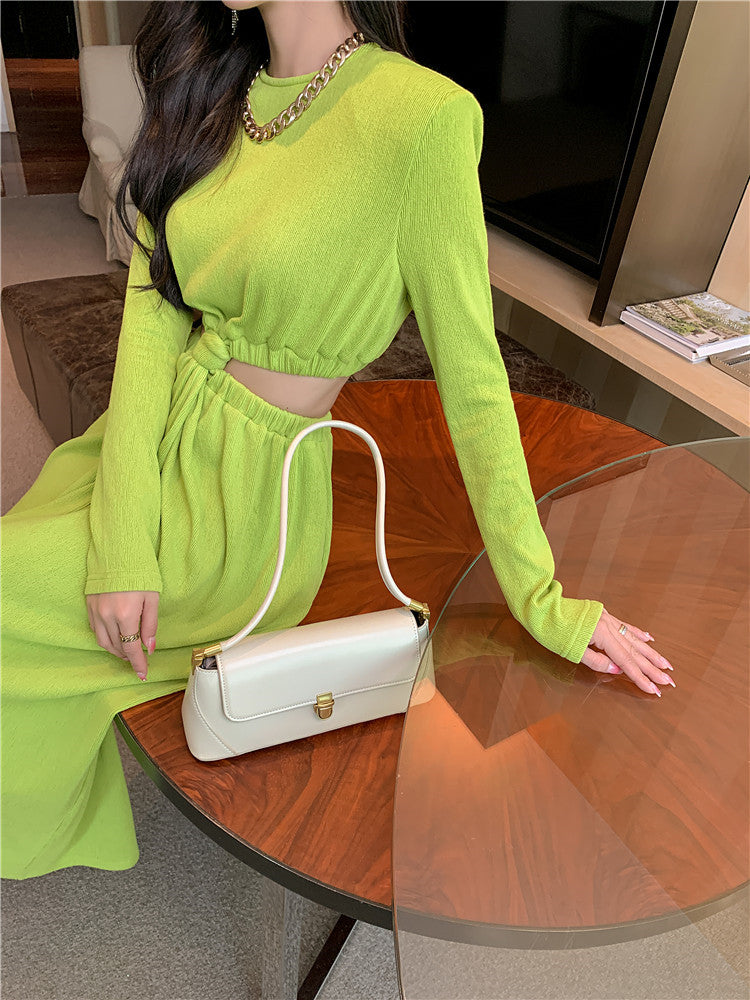 Green Open Waist Dress by Zhao