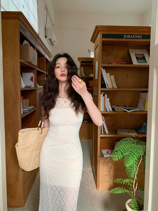 Elegant Mesh Dress Two-Piece Set