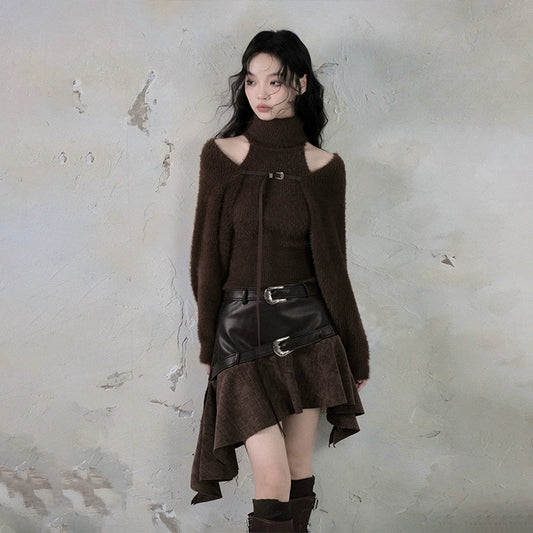 Apocalypse Film A-line High Waist New Spliced Short Skirt