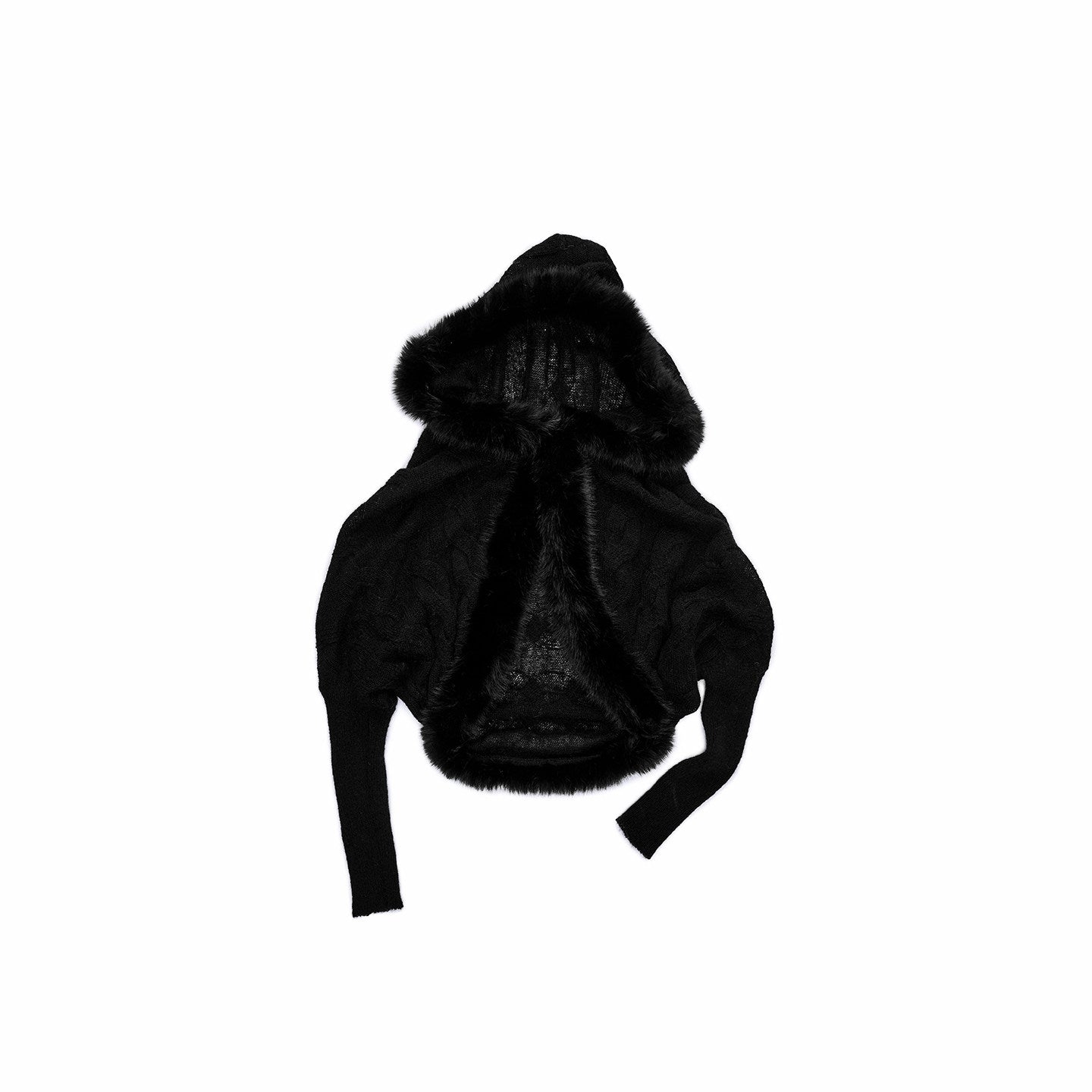 Mohair Collar Knit Jacket