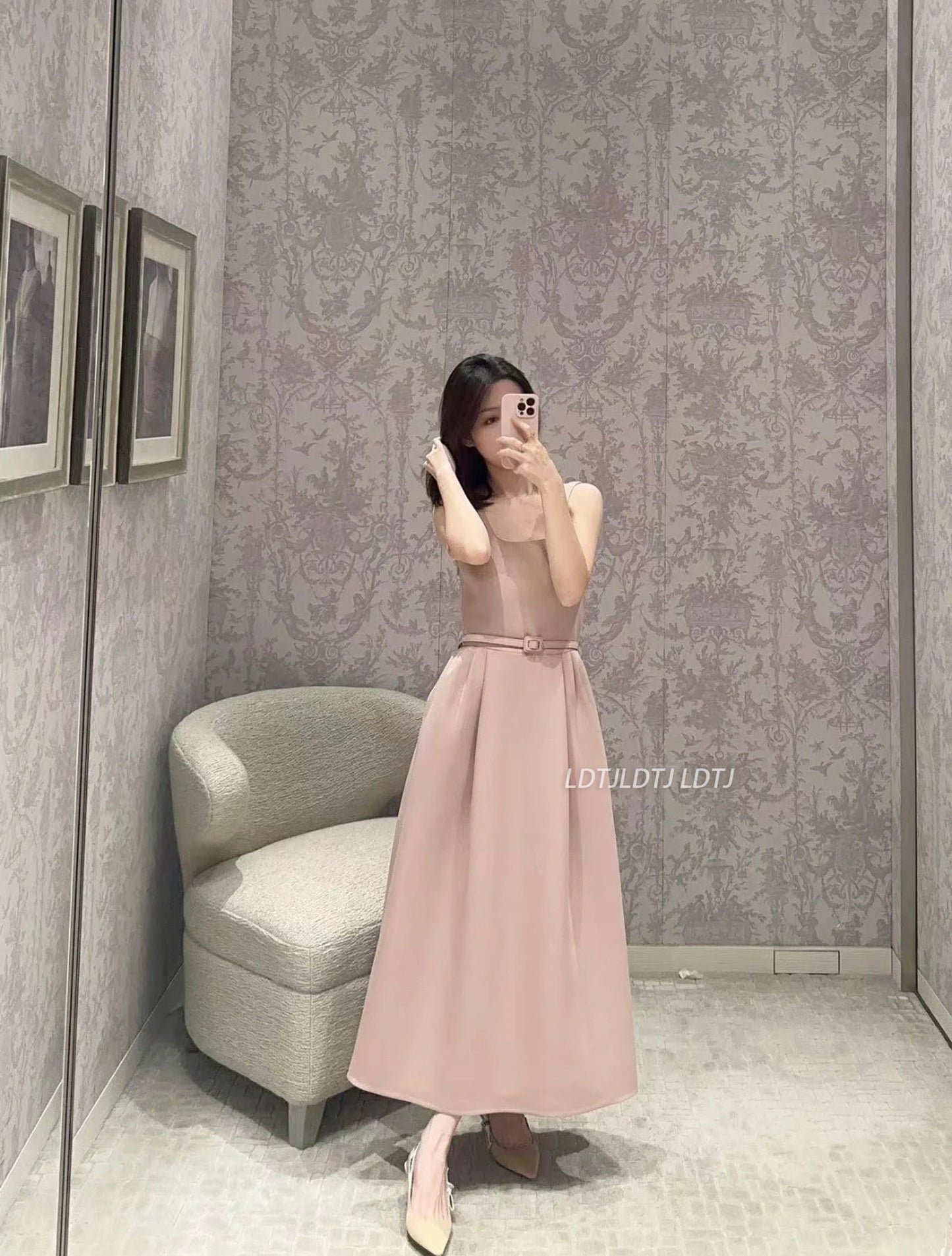 Belted Waist Tank Dress