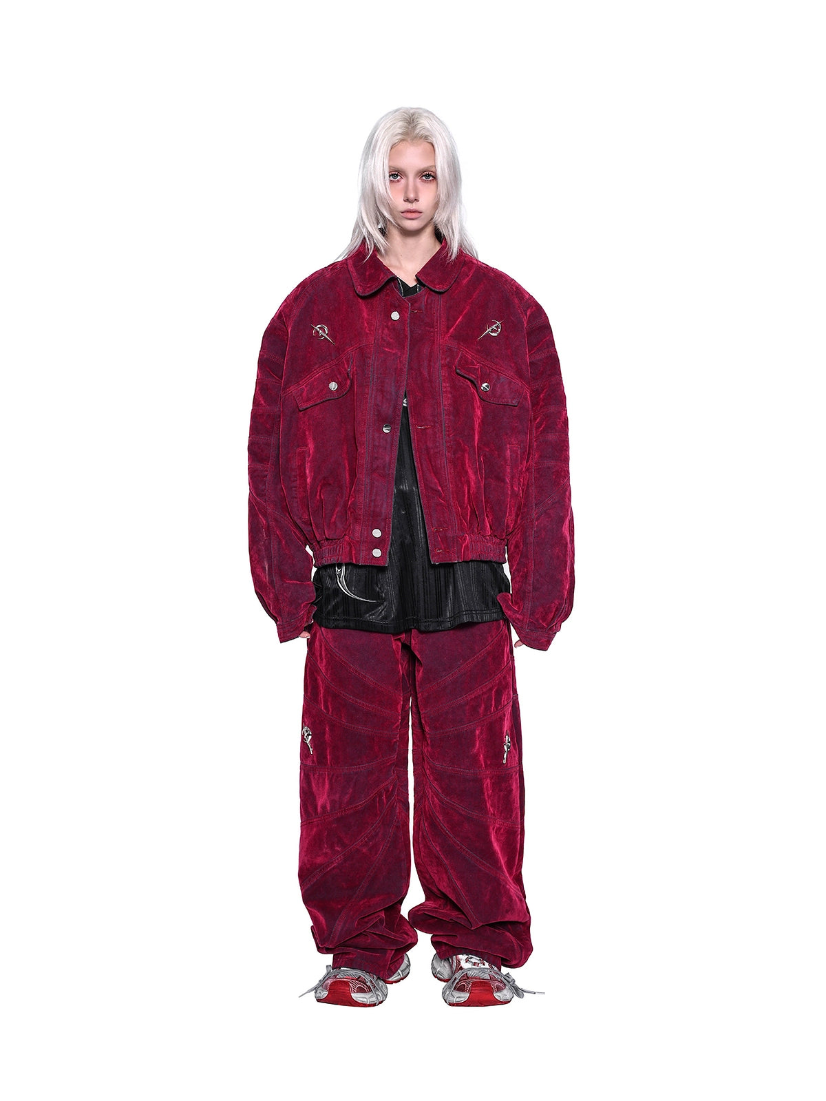 Velvet Slouchy Street Jeans – Electric Moon Genderless Radial Structure Design