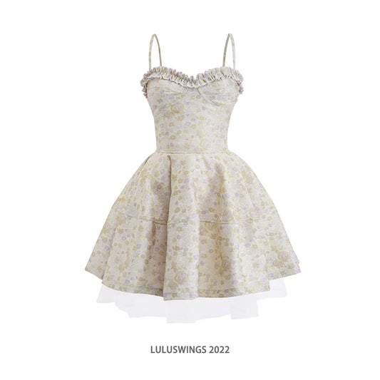 Purple Flower Tea Break Princess Dress