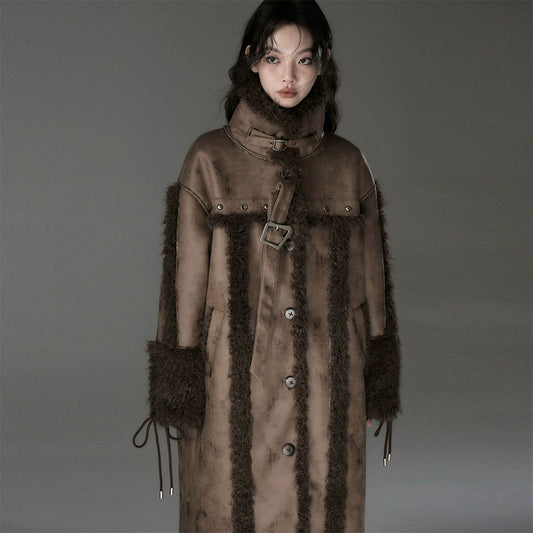 Wildwood Long Lamb Fur Thickened Cotton Coat
