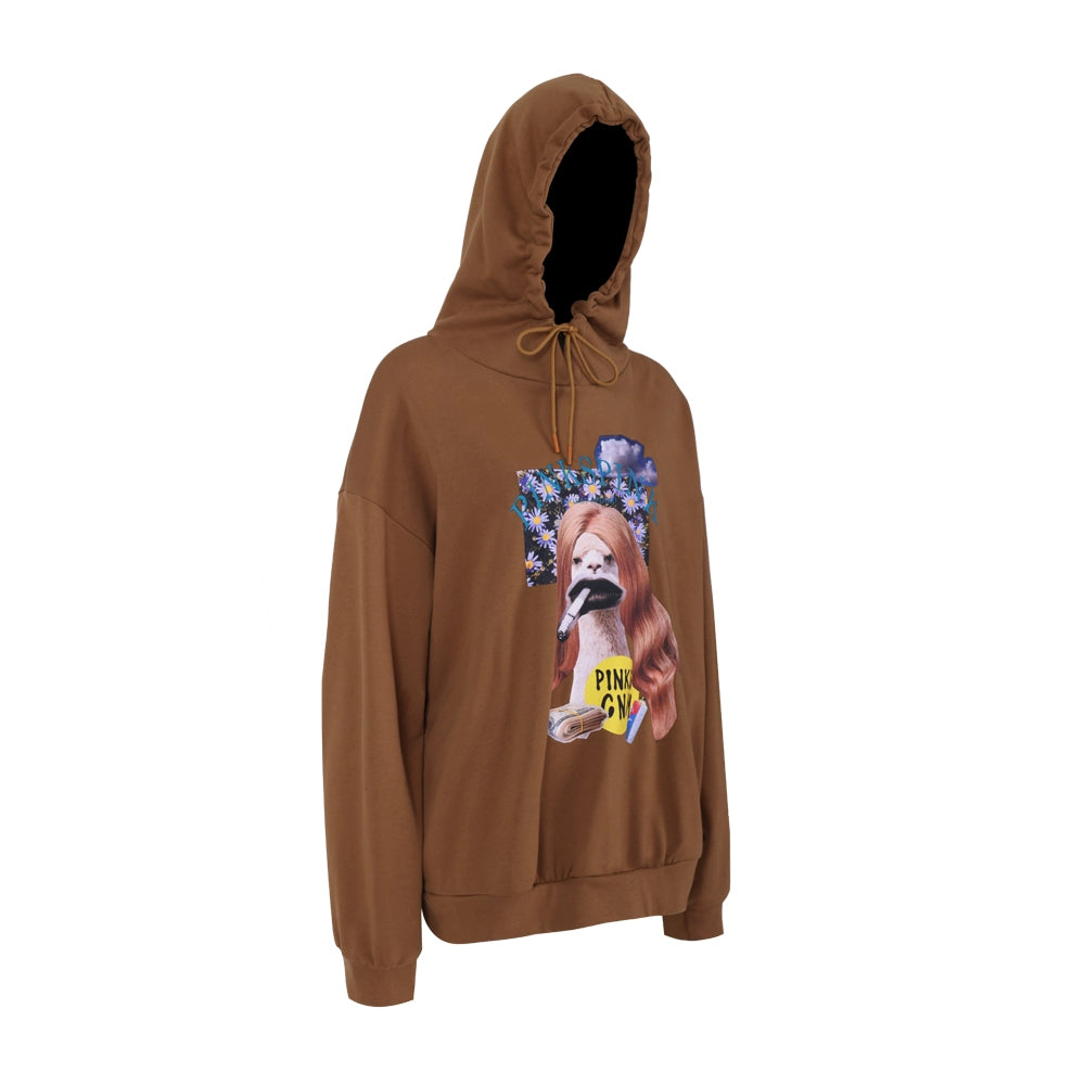 Neutral Alpaca Graphic Hoodie